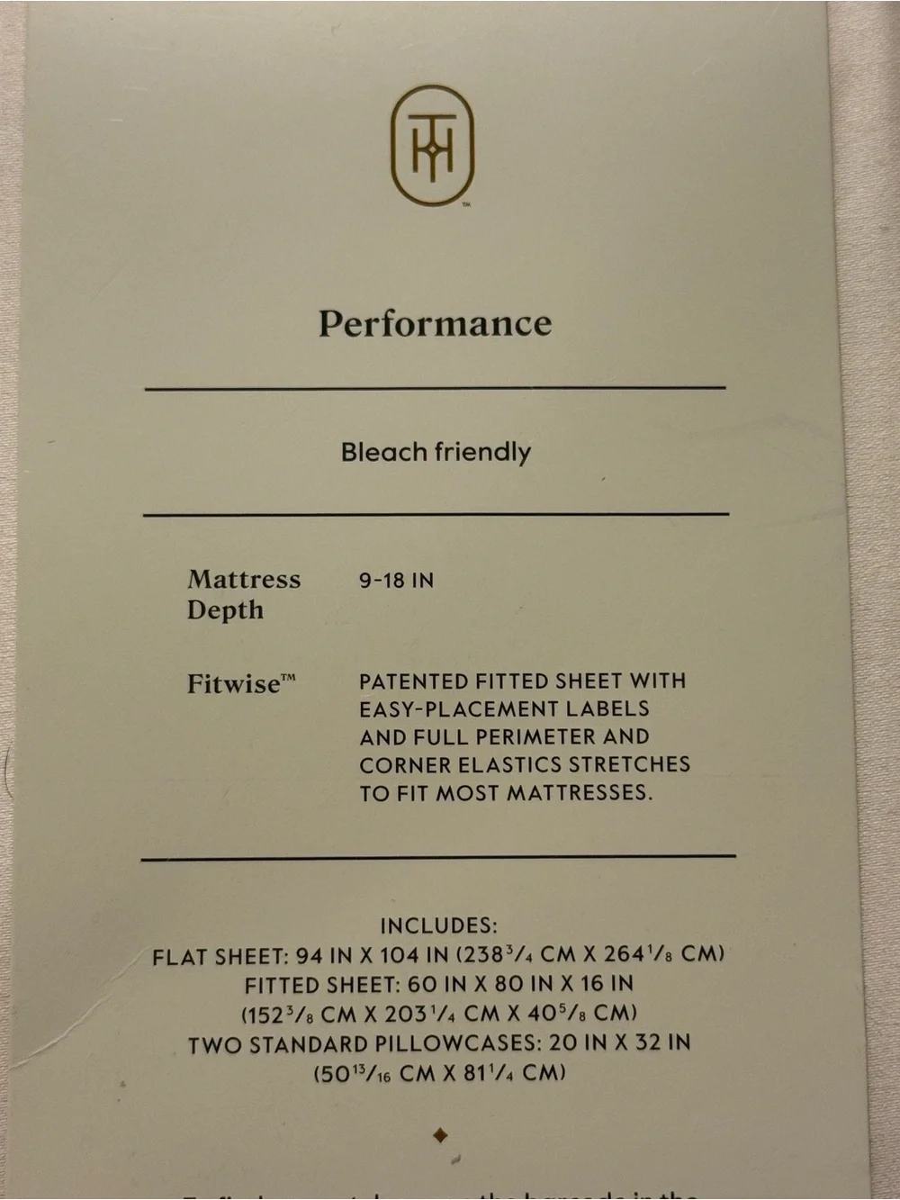 Threshold Performance Sheet Set Queen Love 400 Thread Count 100% Cotton New